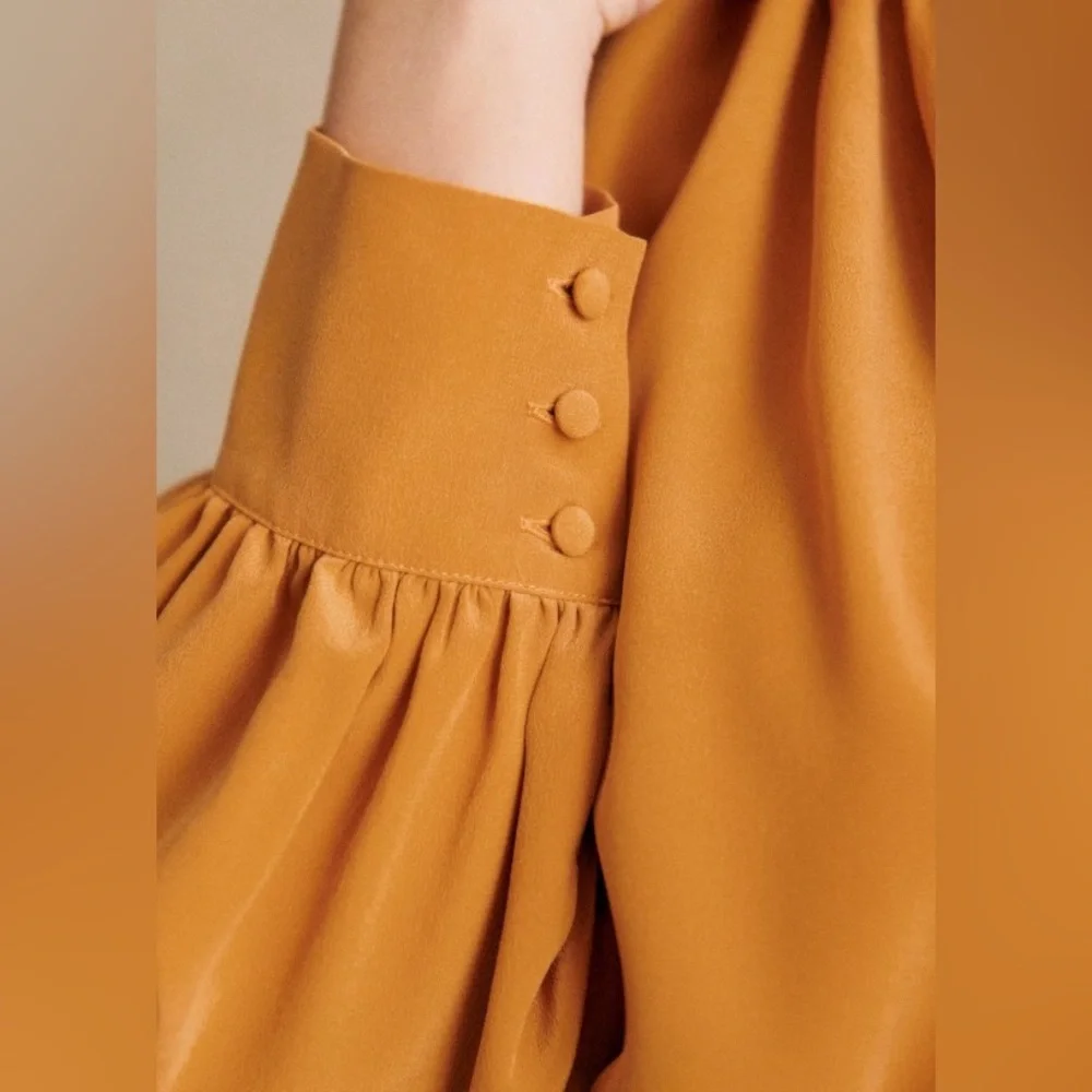 Sezane Lealys Shirt, Saffron | 34 - Picture 2 of 3